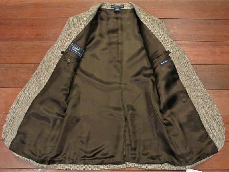 ポロラルフローレン 3ツ釦 ヘリンボーンツイードジャケット