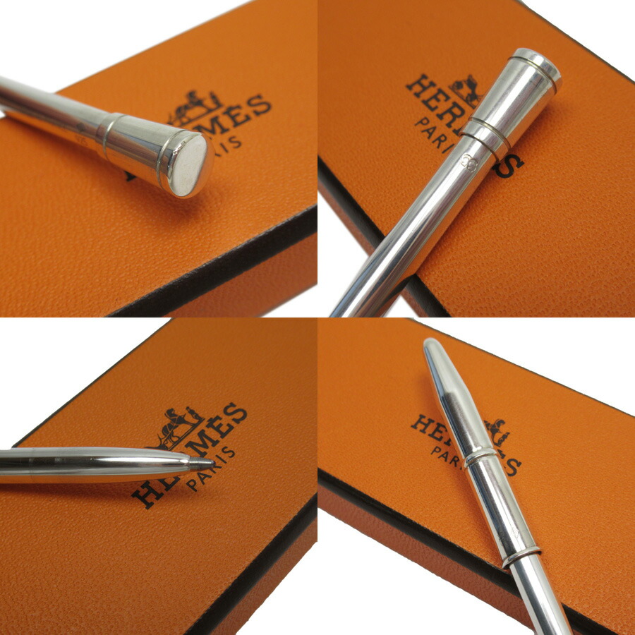 HERMES エルメス シルバー925 チェーン付きボールペン 傷多数有り