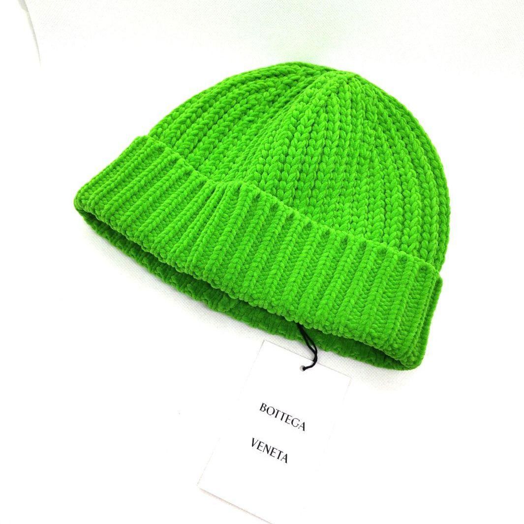 ボッテガヴェネタ ニット帽 ビーニー パラキートグリーン (BOTTEGA