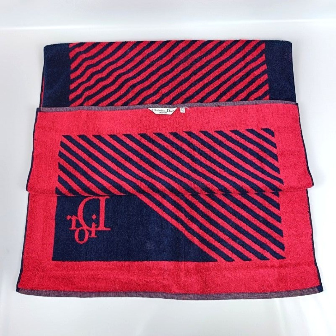 Christian Dior - クリスチャンディオール バスタオル レッド×ネイビー