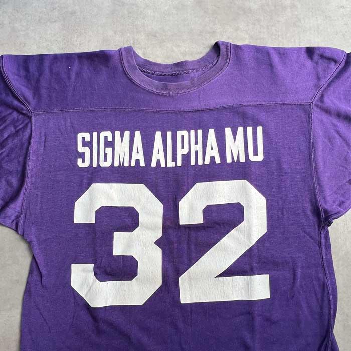 70's CHAMPION FOOTBALL T-SHIRTS 42/PURPLE Made in USA 70年代