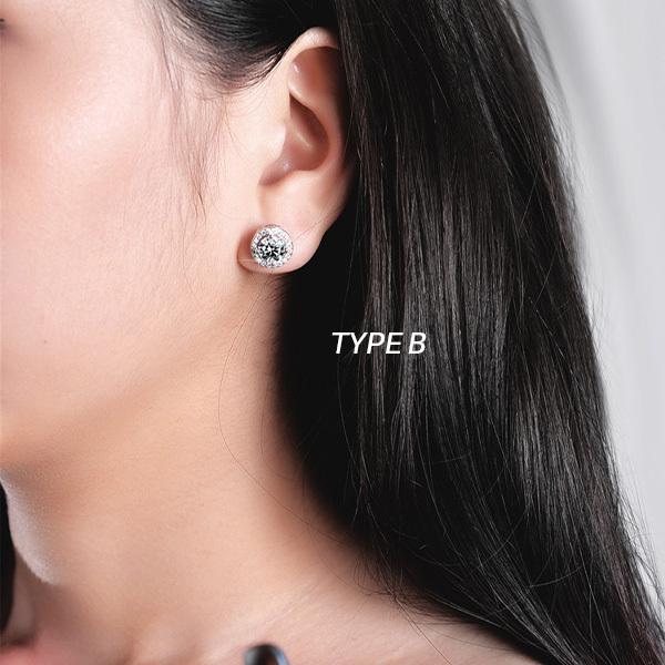 ダイヤモンド ピアス 一粒 1カラット*2 Dカラー モアッサナイト