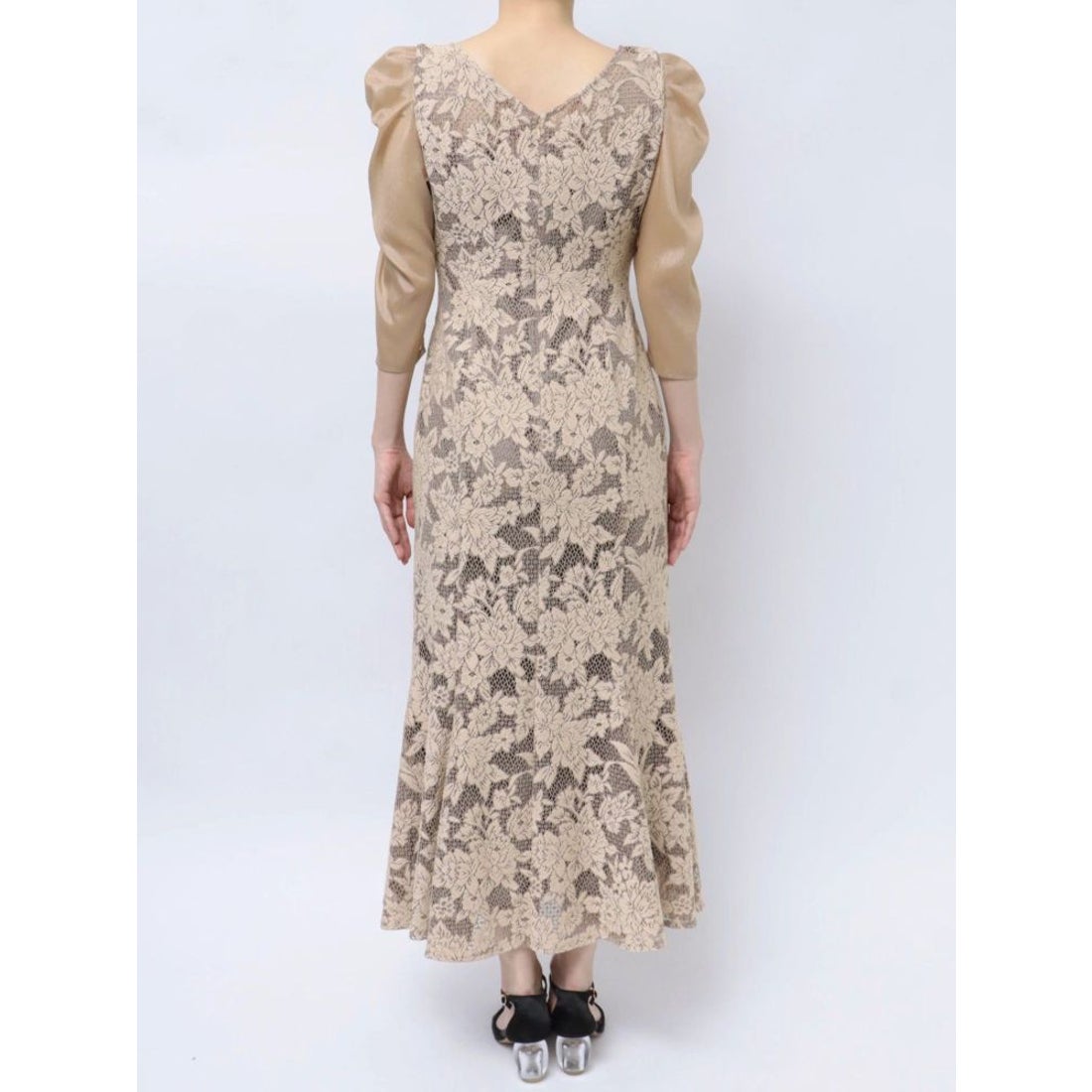 ラグナムーン LAGUNAMOON LADYジャガードレースワンピース （ブラック