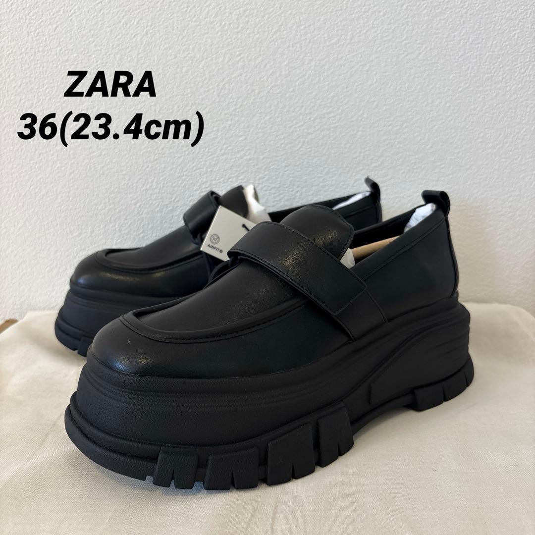 ZARA ザラ プラットフォームローファー 36 23.4cm