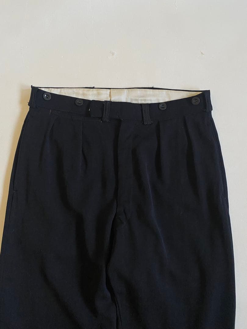 パンツ 50s- black wide wool slacks Black wool pants | Max Mara