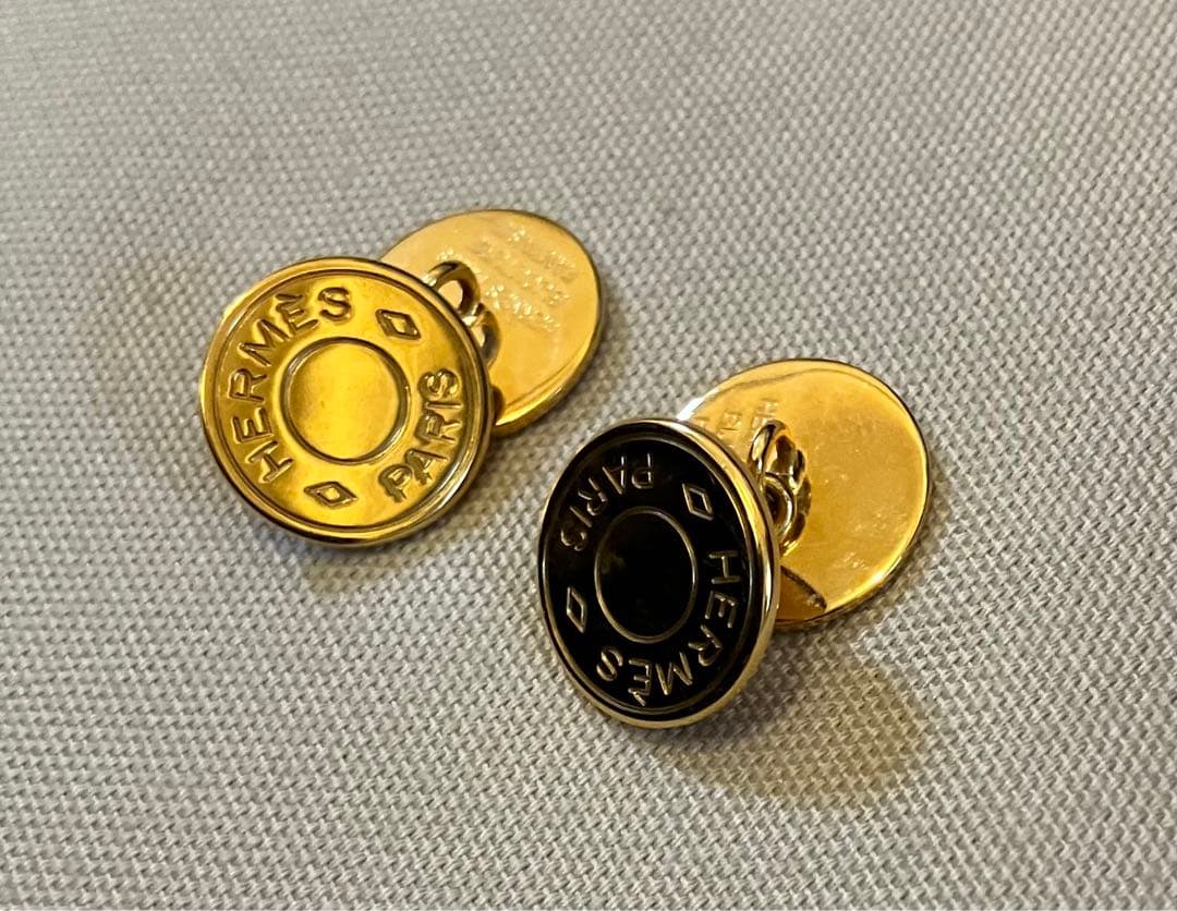 HERMES エルメス　カフス　カフリンクス　セリエ　ボタン　ゴールド 楽天市場】美品 HERMES エルメス セリエ カフスボタン メンズ ゴールド