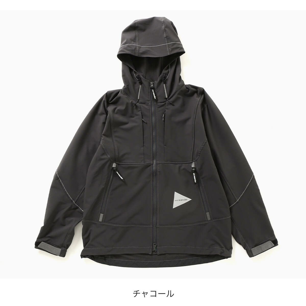 and wander アンドワンダー ライトストレッチシェルジャケット｜SUNDAY